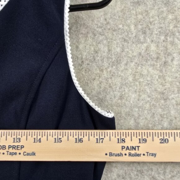 Tommy Hilfiger Womens Navy Sheath Dress Size 10 Polyester Blend Sleeveless - Picture 6 of 6